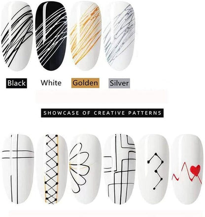 Beauzy White Spider Gel – Nail Art Gel for Easy Lines & Creative Designs