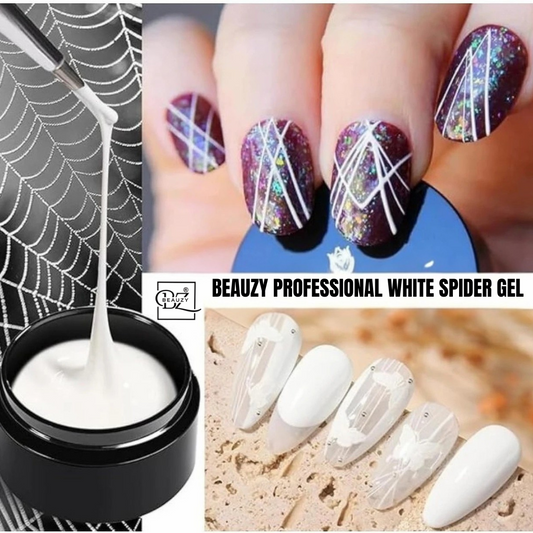 Beauzy White Spider Gel – Nail Art Gel for Easy Lines & Creative Designs