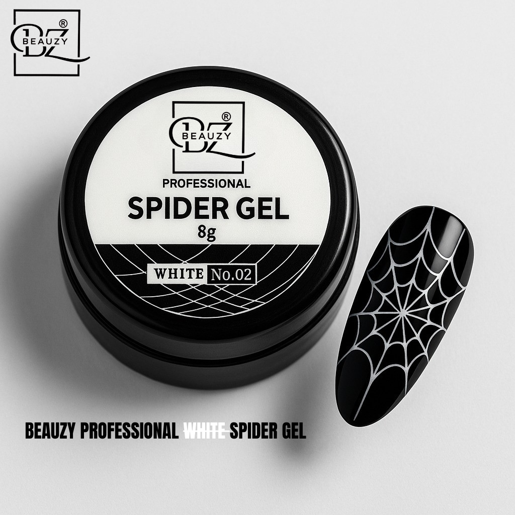 Beauzy White Spider Gel – Nail Art Gel for Easy Lines & Creative Designs